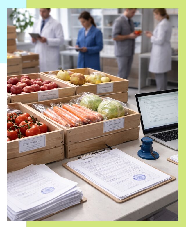 Сертификация овощей и фруктов в Саранске от 8956 р. | Алешин-Срн